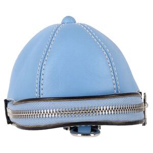 JW Anderson Nano Cap Bag in Light Blue Leather